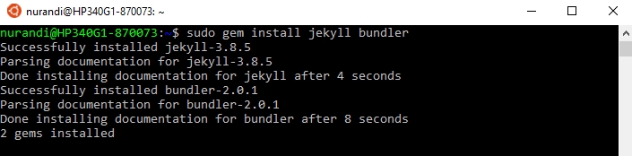 Install jekyll